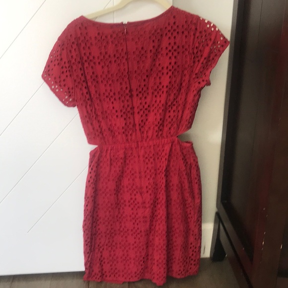 Madewell red eyelet dress size 0 - Picture 6 of 6